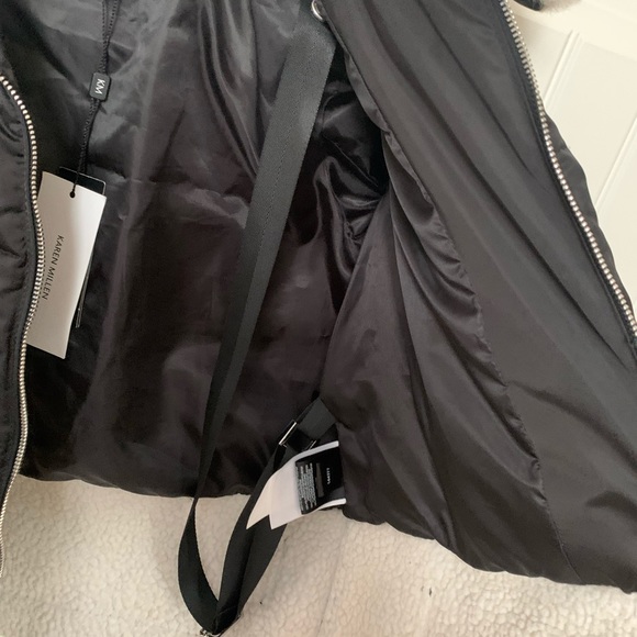 SOLD Black Puffer Coat with Sherpa and Leather - Picture 6 of 6